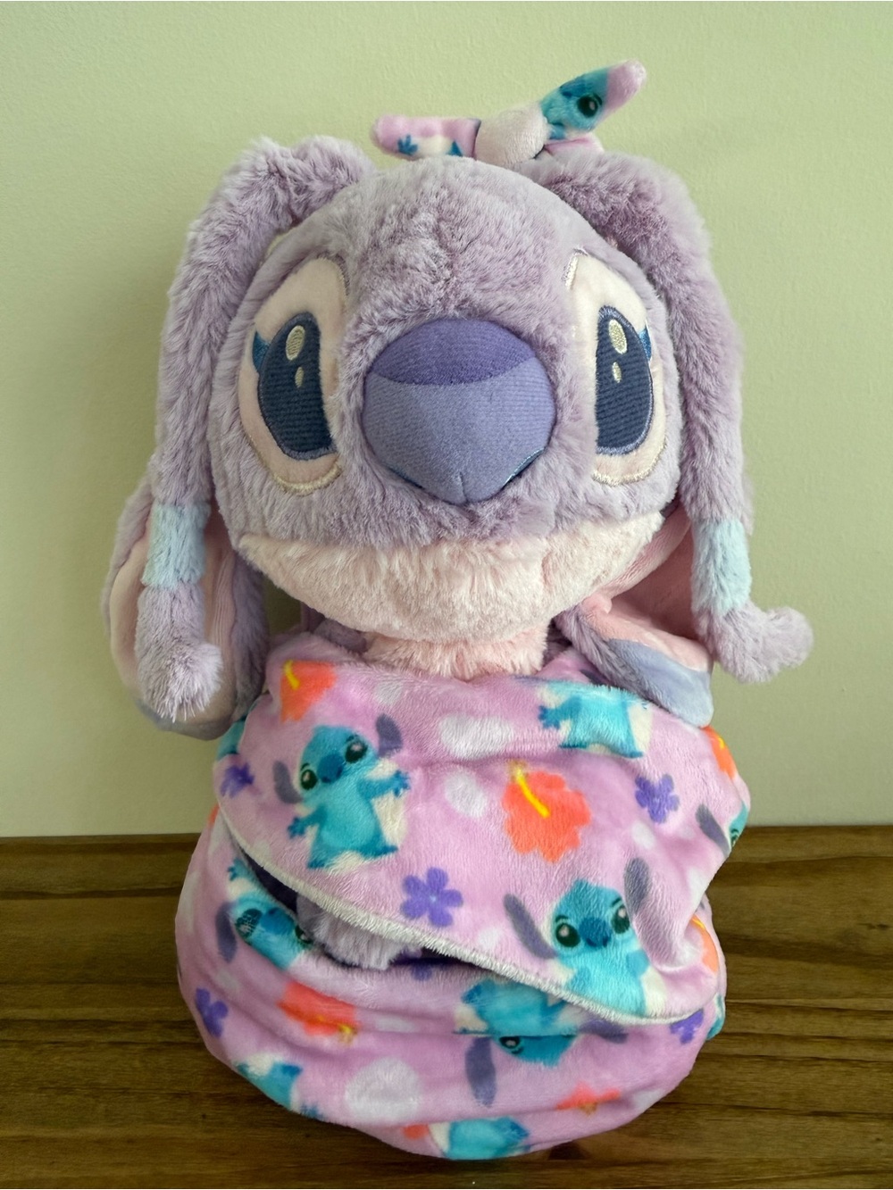 Disney Park Baby Angel Plush with Swaddle Blanket